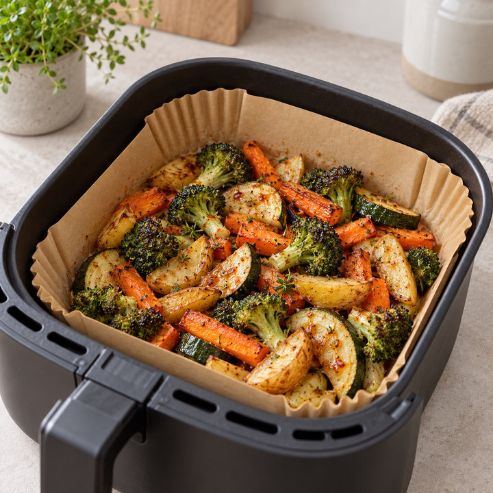 Bagepapir til airfryer 50 stk. (stor) derhjemme