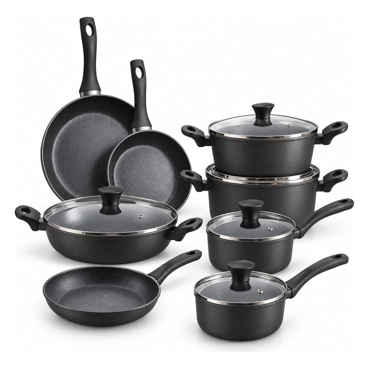 Grydesæt aluminium 16 dele