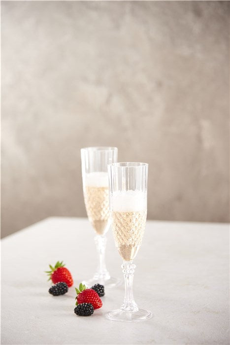 Tag - Champagnerglas 25 cl, 2 Stück - Klarer Kunststoff