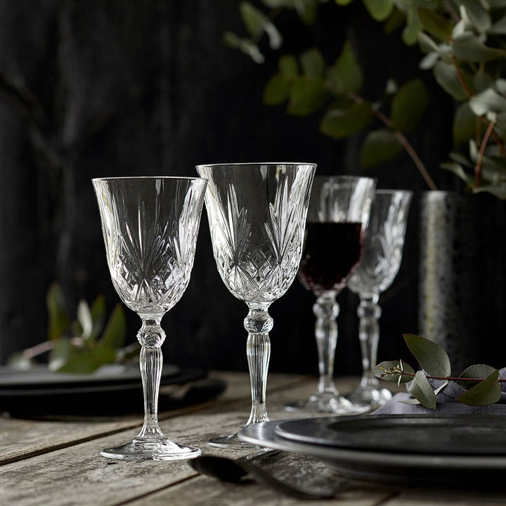 Lyngby Glass – Melodia Rotwein 27 cl – 4 Stück