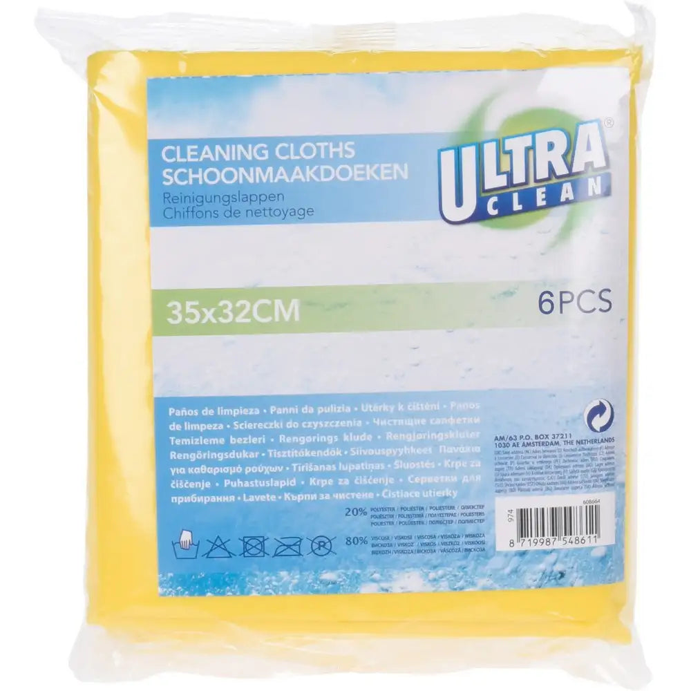 Ultra Clean - Reinigungstücher - 6 Stück.