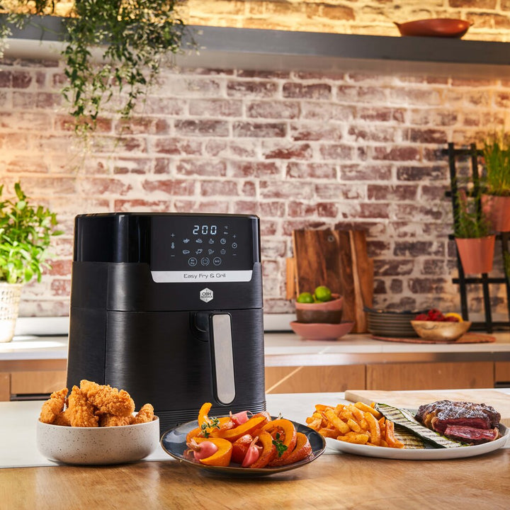 OBH Nordica Easy Fry Precision 2-in-1 Digitalfritteuse, Schwarz