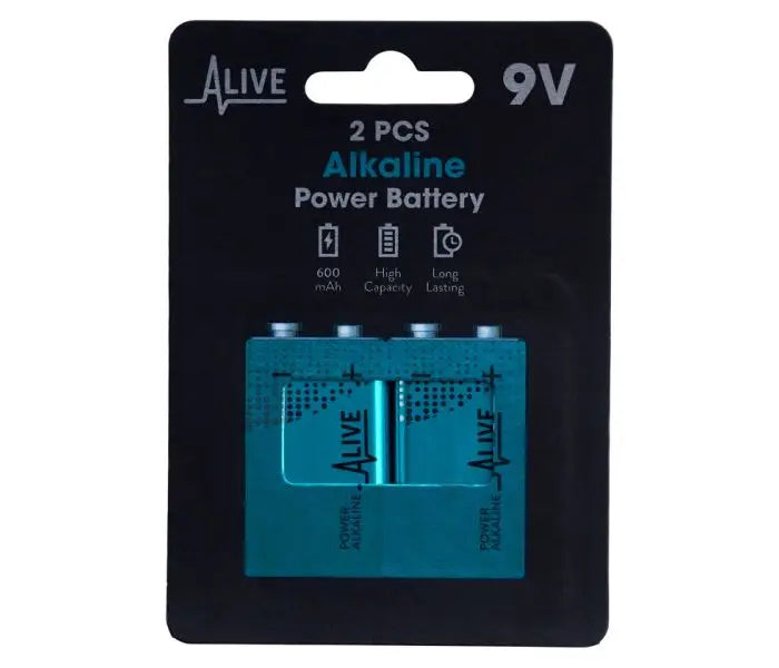Alkaline-Batterie 9V 6LR61, 2er-Pack
