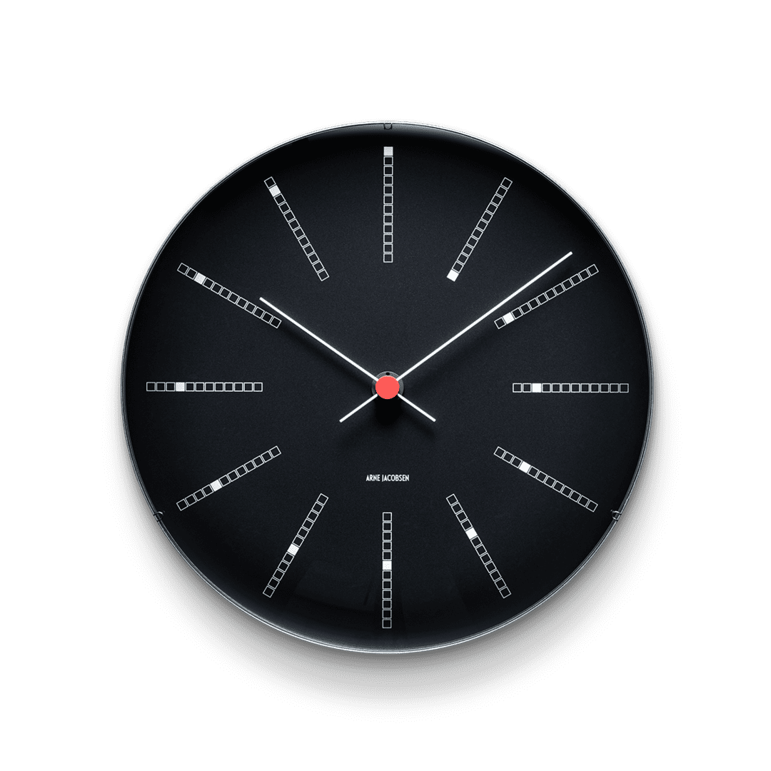 Arne Jacobsen – Bankers Wanduhr Ø29 cm schwarz