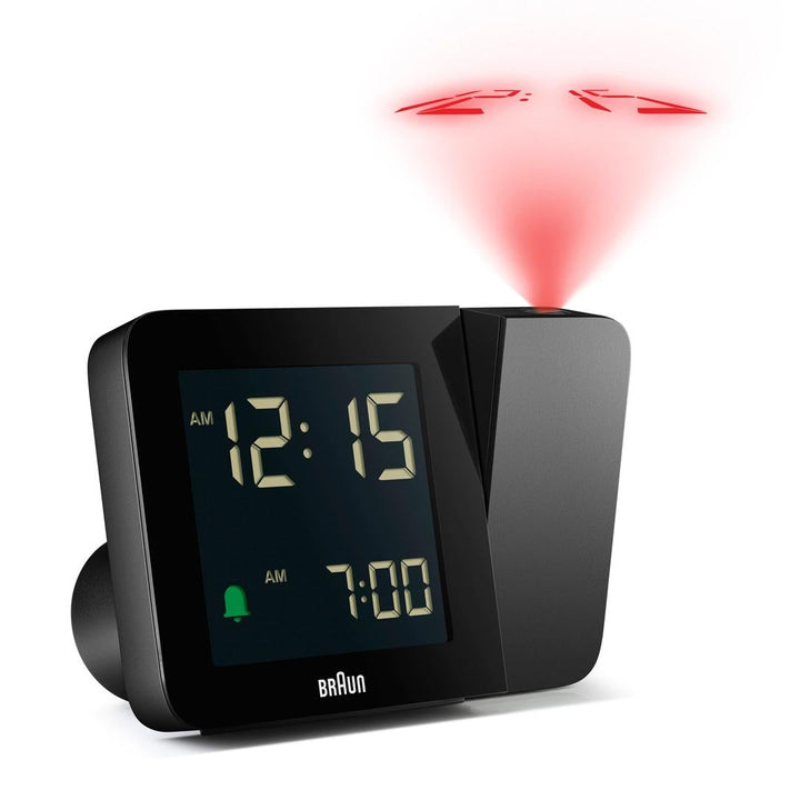 Braun – Digitaler Funkwecker BC15B-DCF mit Projektor – Schwarz