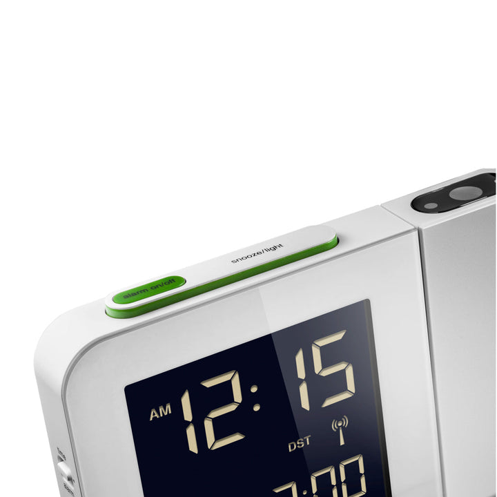 Braun – Digitale Funk-Projektoruhr BNC015WH-RC mit Projektor – Weiß