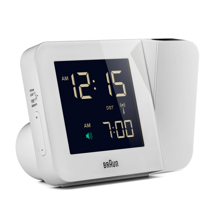 Braun – Digitale Funk-Projektoruhr BNC015WH-RC mit Projektor – Weiß