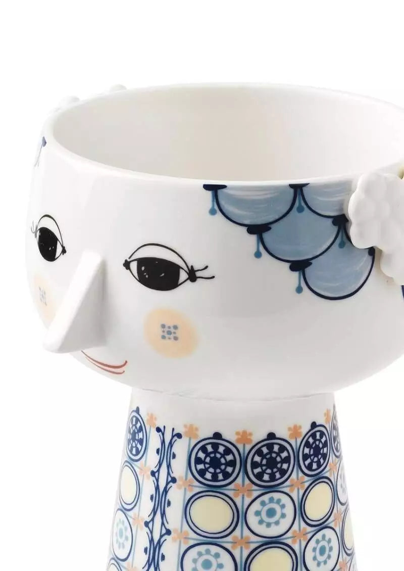 Bjørn Wiinblad - Eva Vase H18,5 cm blau