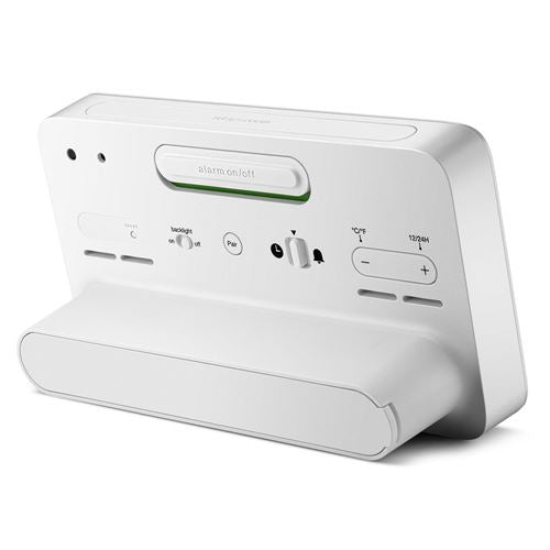 Braun – Digitaler Wecker mit Innen-/Außentemperaturanzeige BC13WP-DCF – Weiß