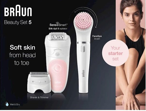 Braun - Beauty-Set mit Silk Epilierer und Reinigungsbürste 5-895