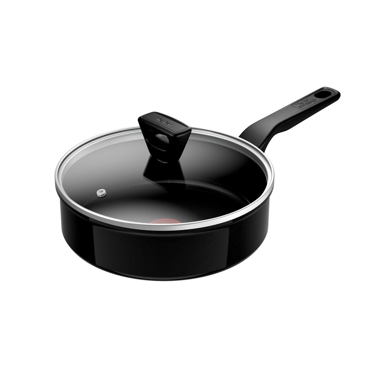 Tefal - Renew Schwarze Bratpfanne - Keramik 24 cm mit Deckel