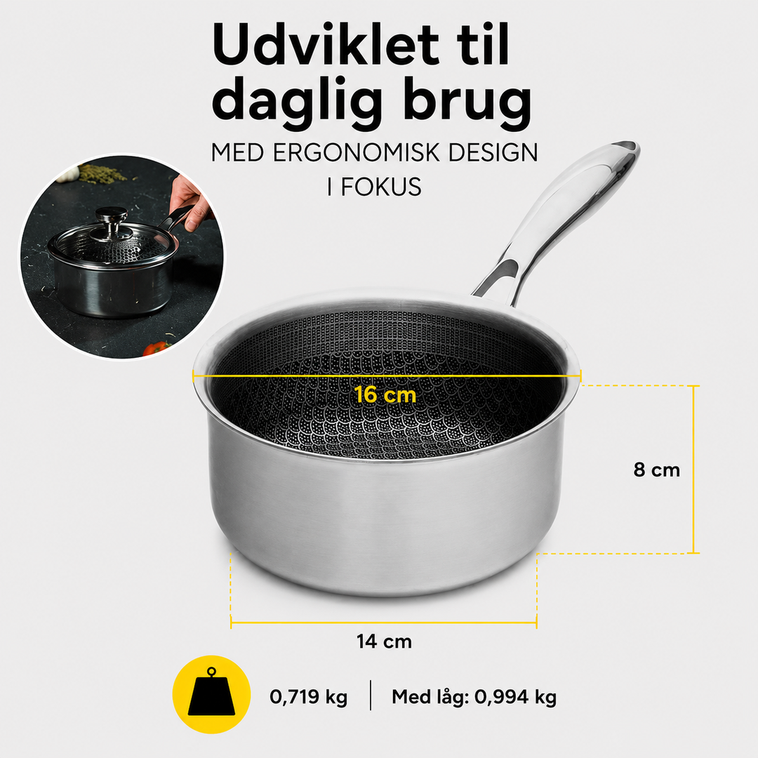 Miso - Hybrid grydesæt 1,6, 3 & 5 L Inkl. låg