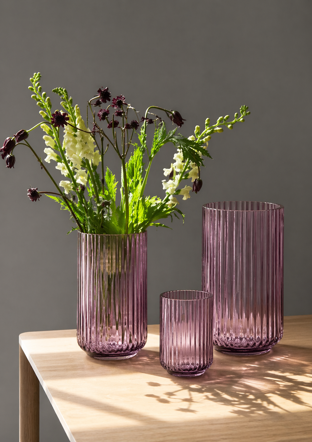 Lyngby - Vase 15 cm - Lila Glas