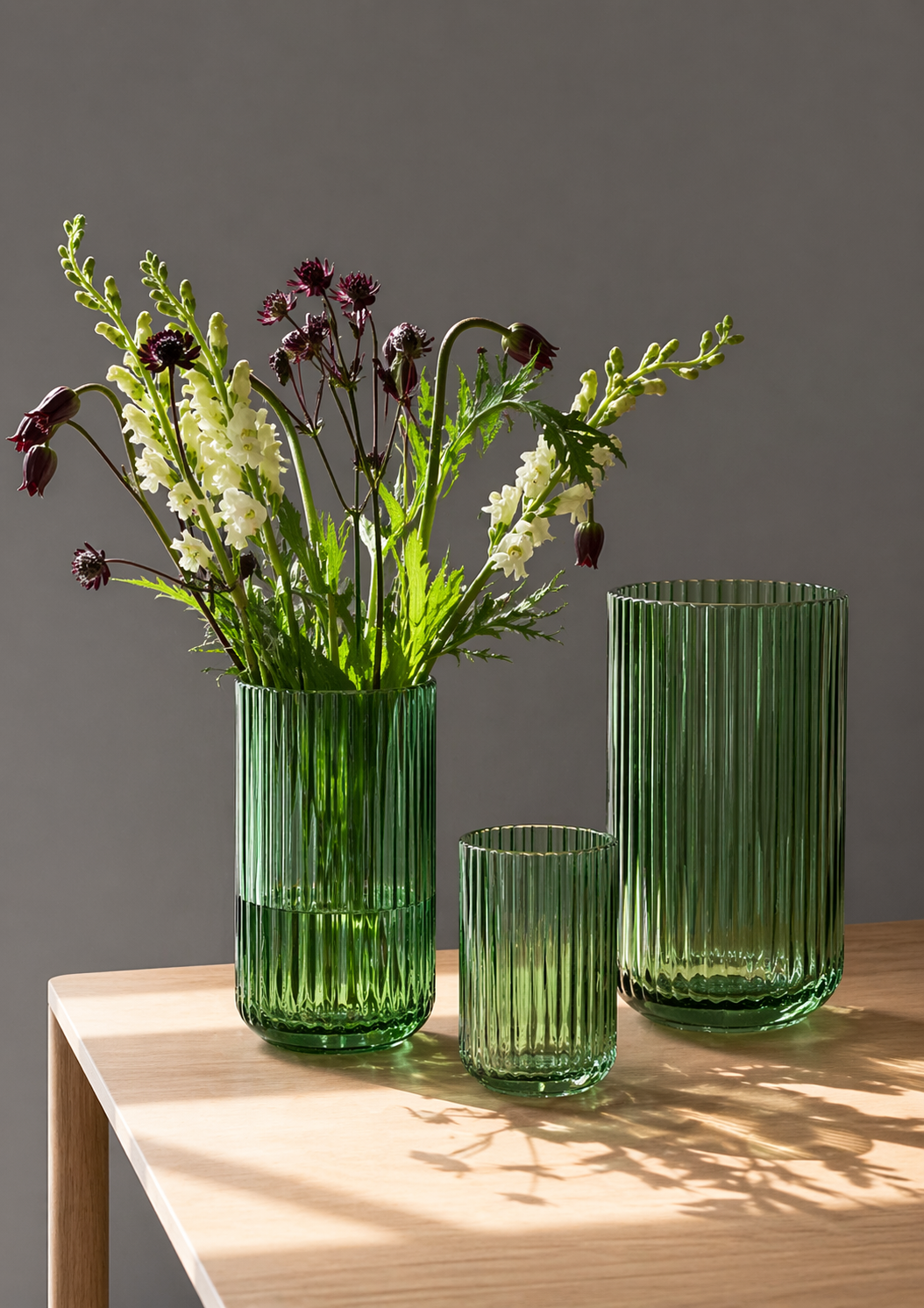 Lyngby - Vase 15 cm - Grünes Glas