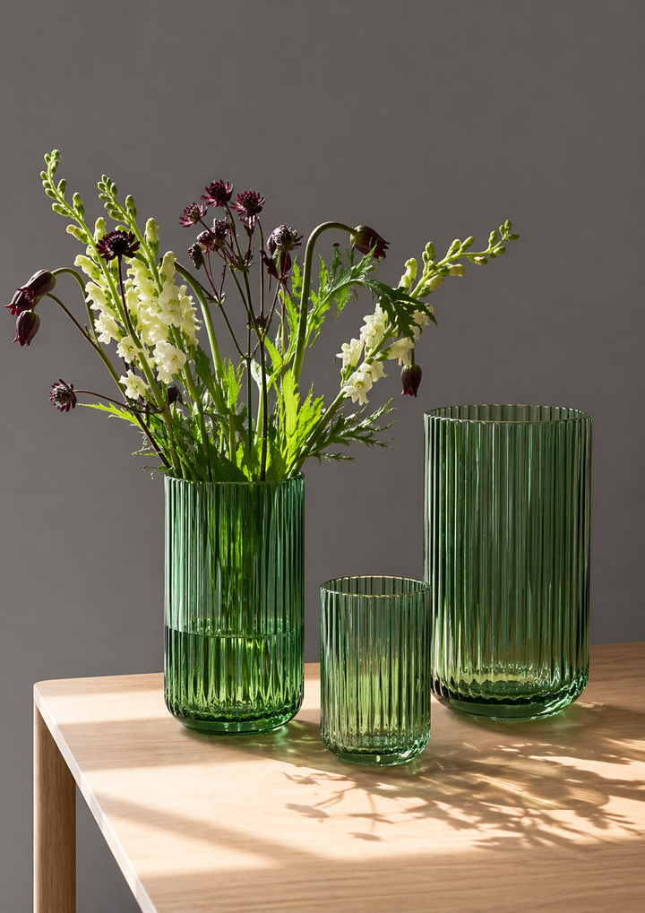 Lyngby - Vase 15 cm - Grünes Glas