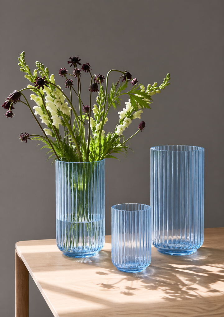 Lyngby - Vase 15 cm - Hellblaues Glas