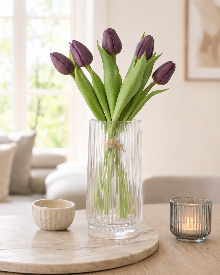Tulpenstrauß 7 St. 31 cm lila