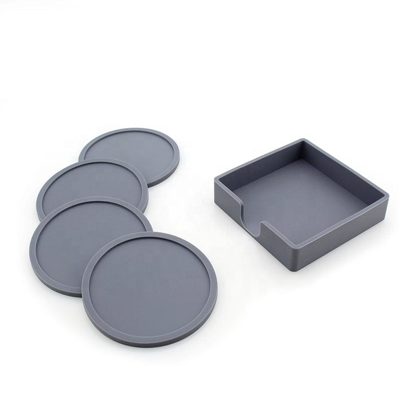 Gobar Silikon-Untersetzer mit Halter, grau