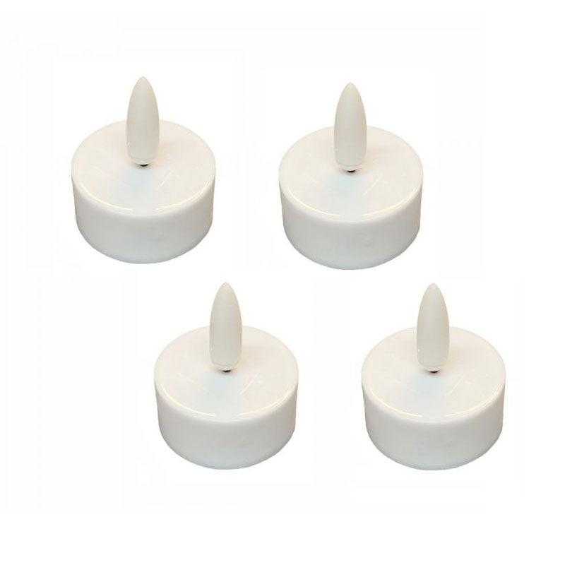 Conzept - LED-Teelicht mit 3D-Flamme und Fernbedienungsfunktion - 4 Stück.