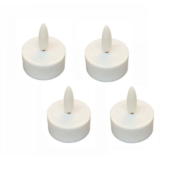 Conzept - LED-Teelicht mit 3D-Flamme und Fernbedienungsfunktion - 4 Stück.