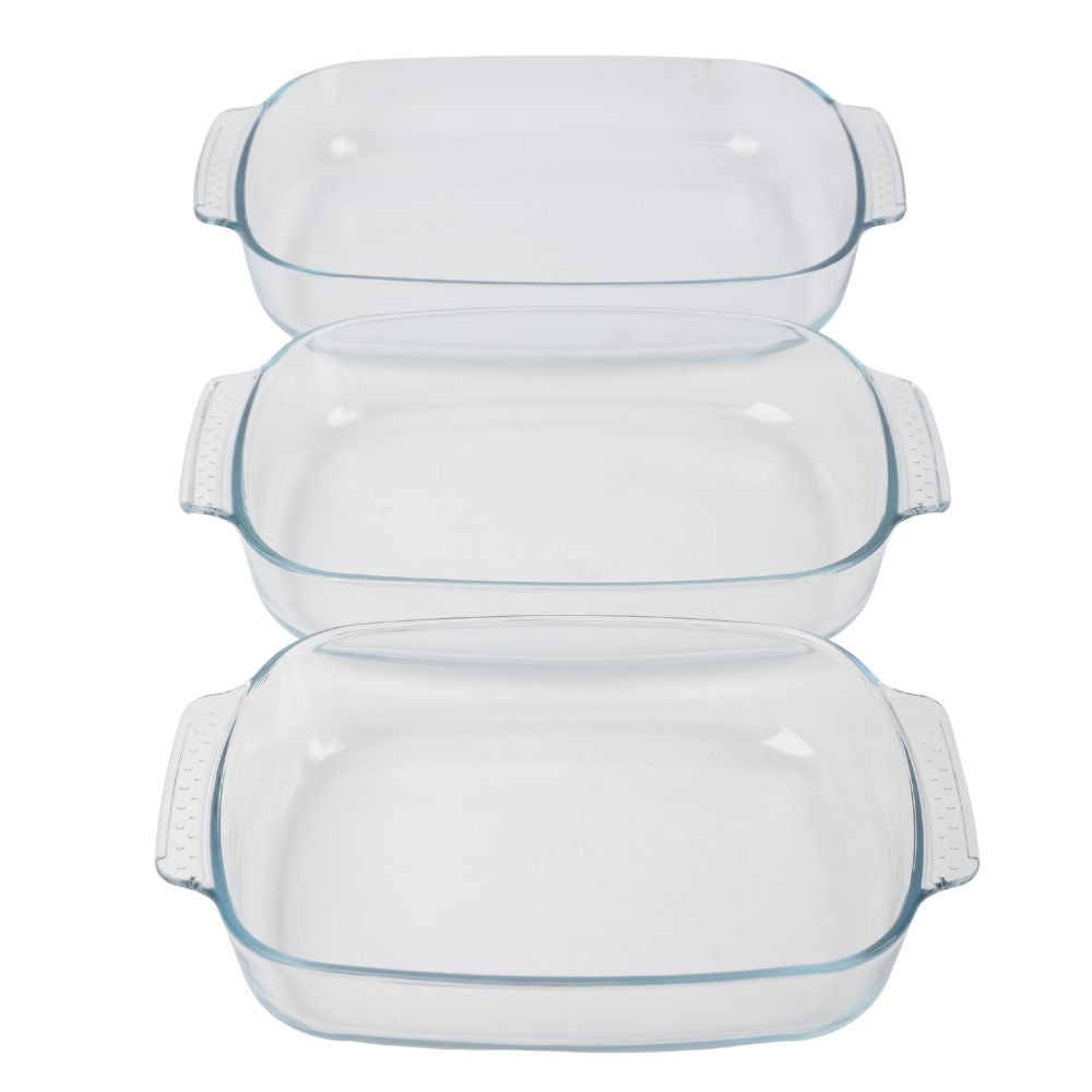Conzept - Ofenfestes Glasgeschirr-Set, 3-teilig.