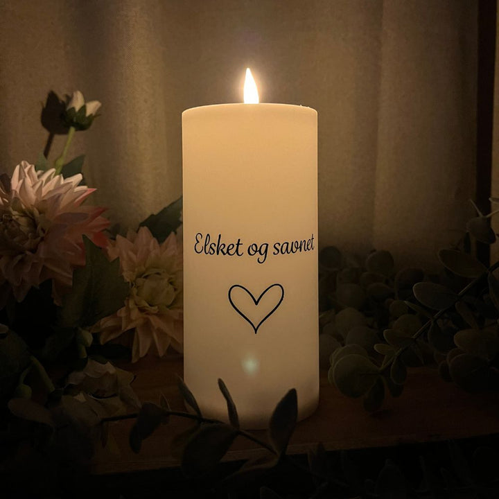 LED-Grableuchte „Geliebt und vermisst“ mit Timer