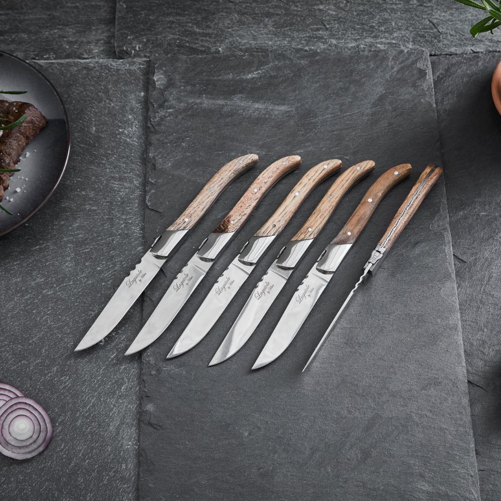 Laguiole by Haws Steakmesser, 6-teilig, Eiche