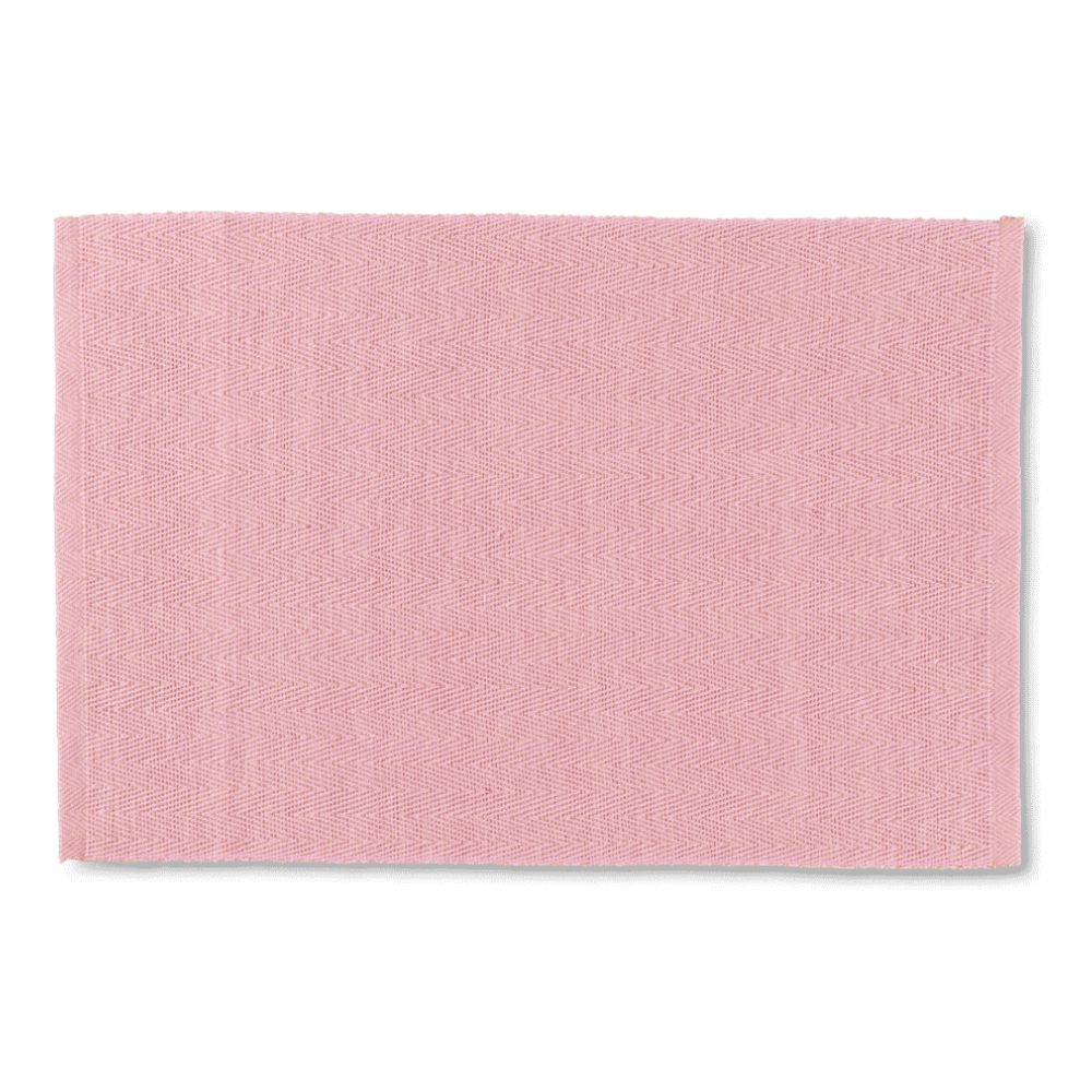 Lyngby Porzellan – Platzset mit Fischgrätmuster, 43 x 30 cm, rosa