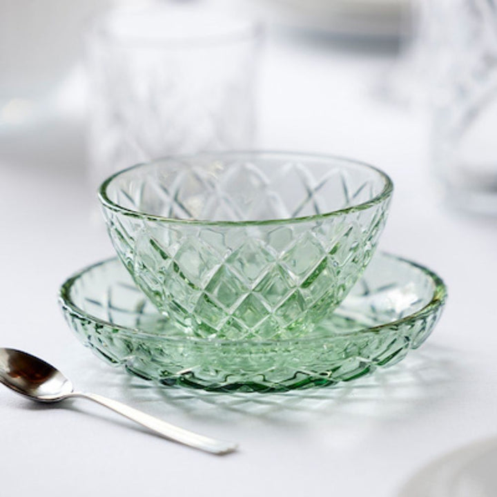 Lyngby – Glasschale „Sorrento“, Durchmesser 12 cm, 4 Stück, Grün