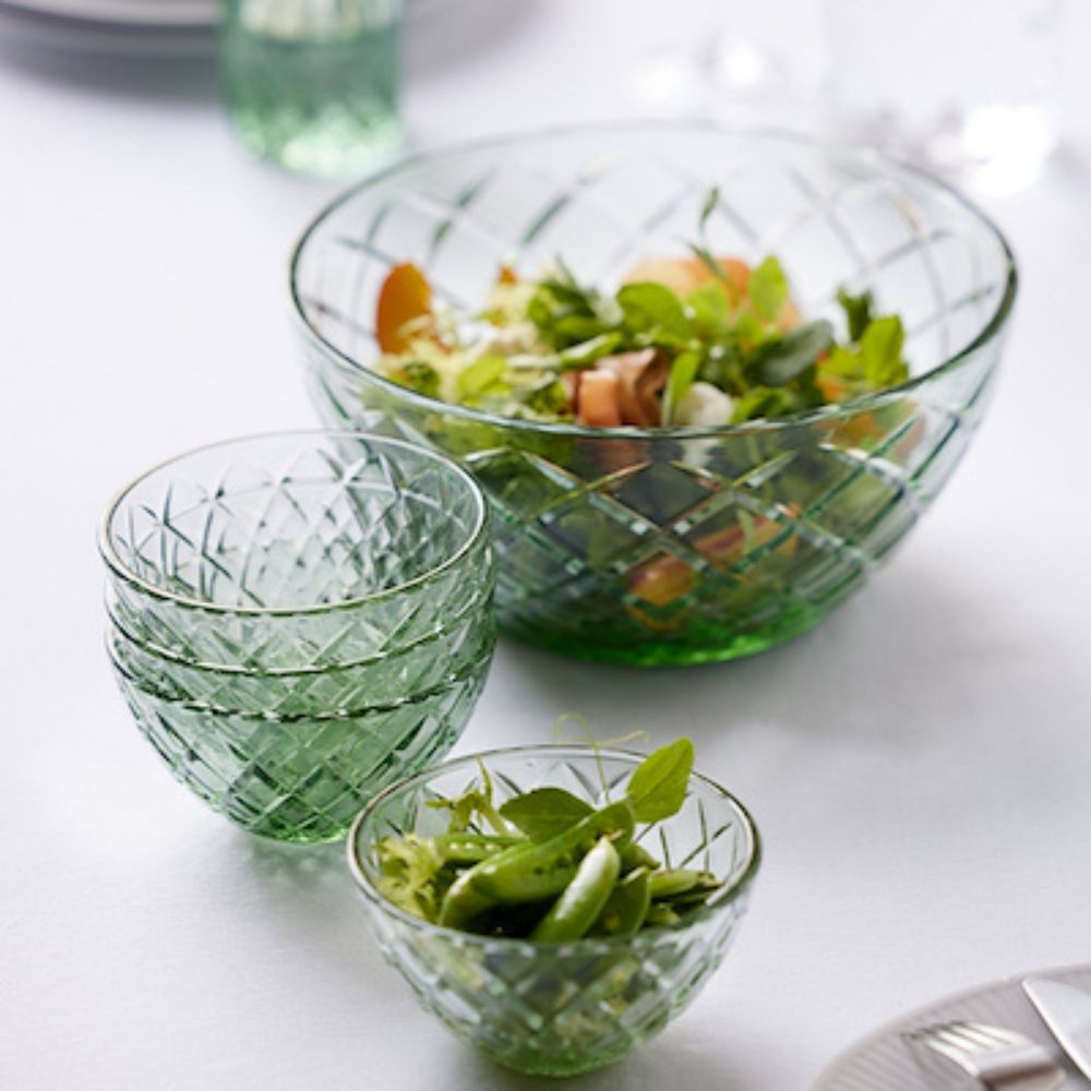 Lyngby – Glasschale „Sorrento“, Durchmesser 12 cm, 4 Stück, Grün