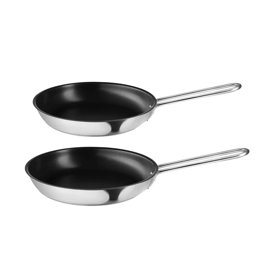 Eva Trio – Antihaft-Bratpfanne aus Edelstahl – 20 + 24 cm