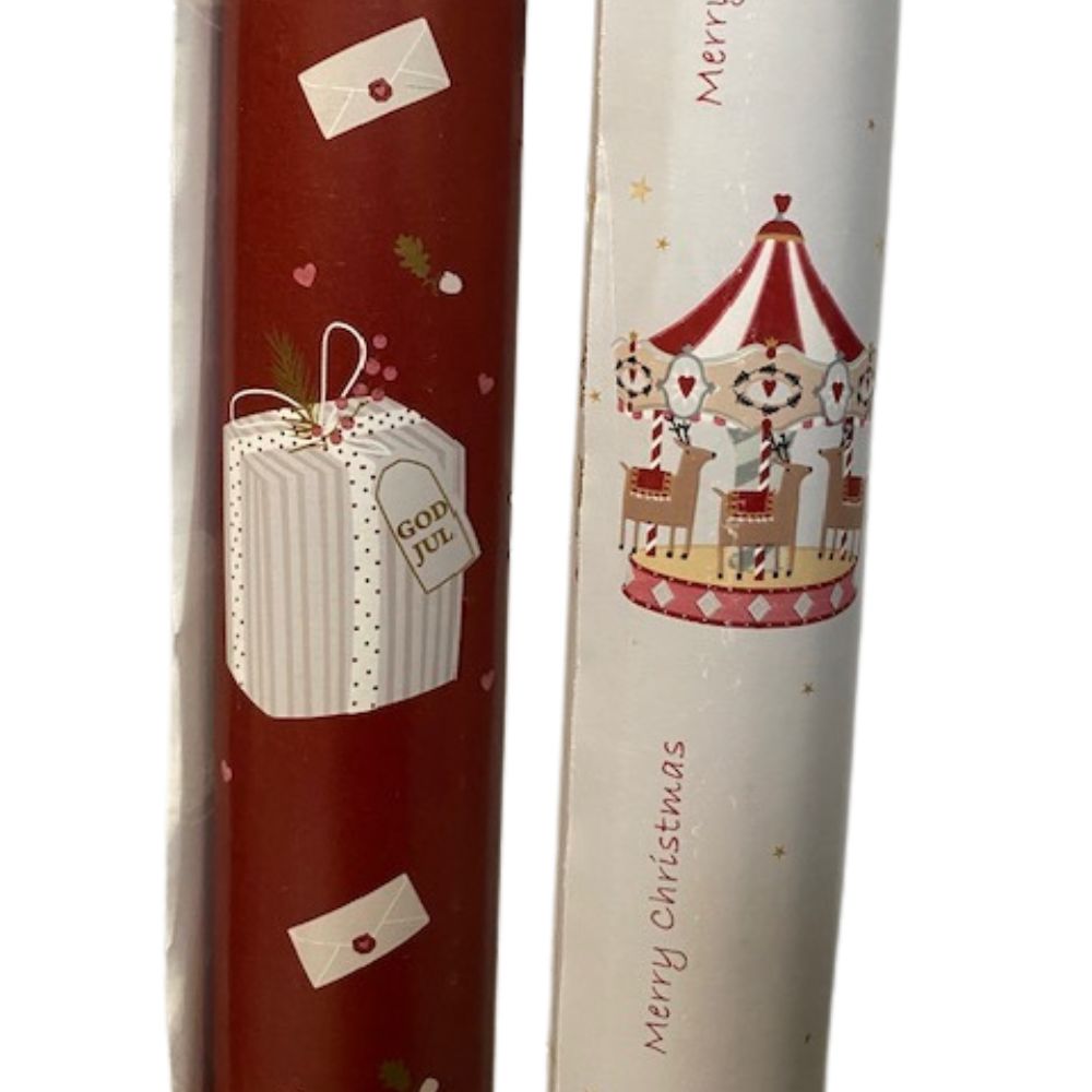 Geschenkpapier mit Weihnachtsmotiven, 10 m – verschiedene Designs