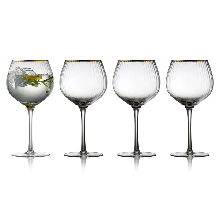 Lyngby-Glas – Palermo Gin &amp; Tonic Glas Gold 65 cl 4 Stück