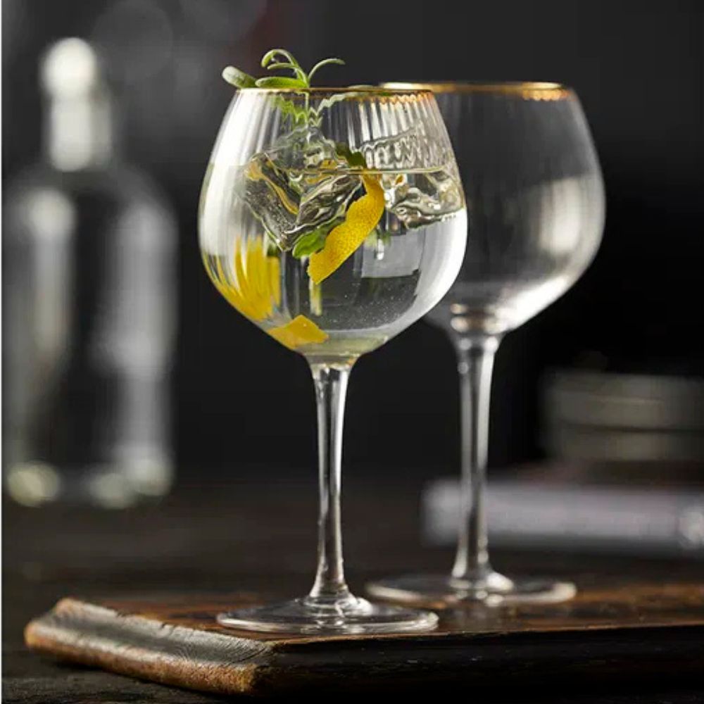 Lyngby-Glas – Palermo Gin &amp; Tonic Glas Gold 65 cl 4 Stück