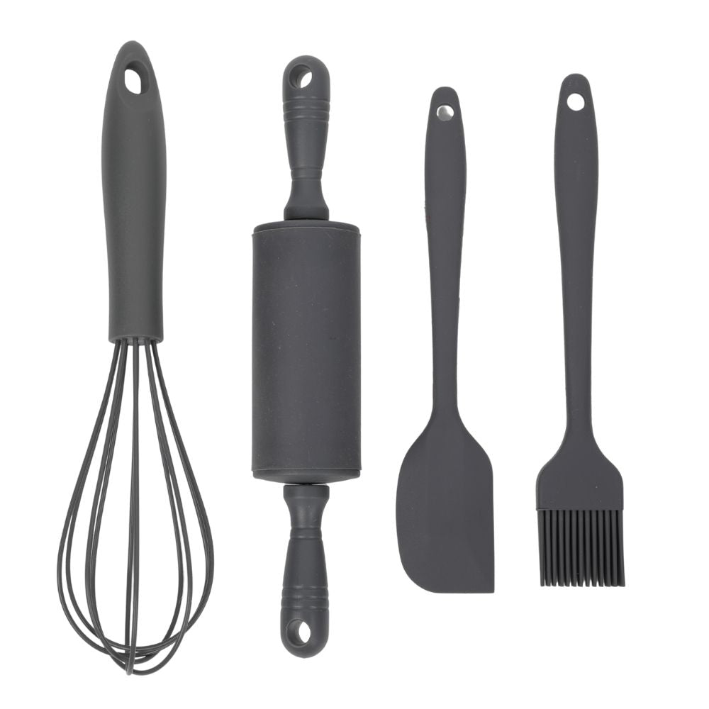 Conzept Backset für Kinder, 4-teilig, Silikon, grau