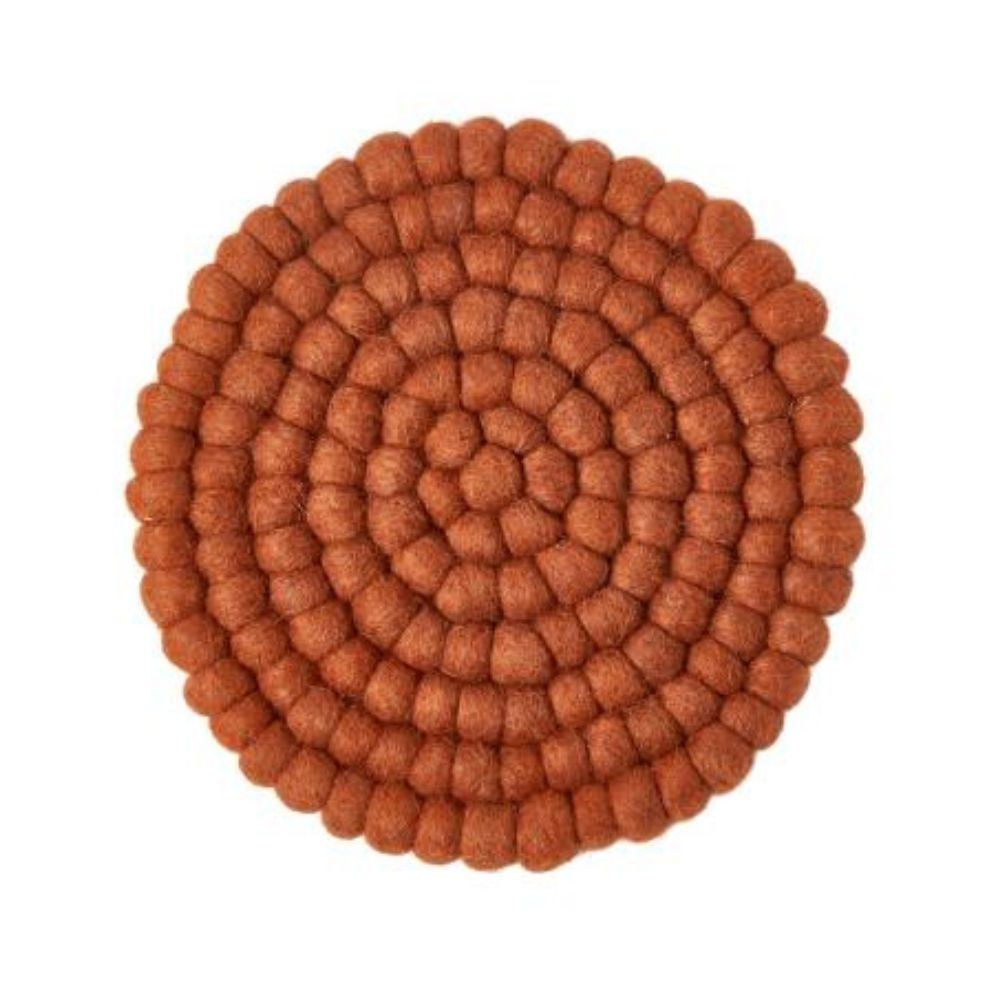 Platzset Mini-Punkte Wolle Ø20 cm Terrakotta