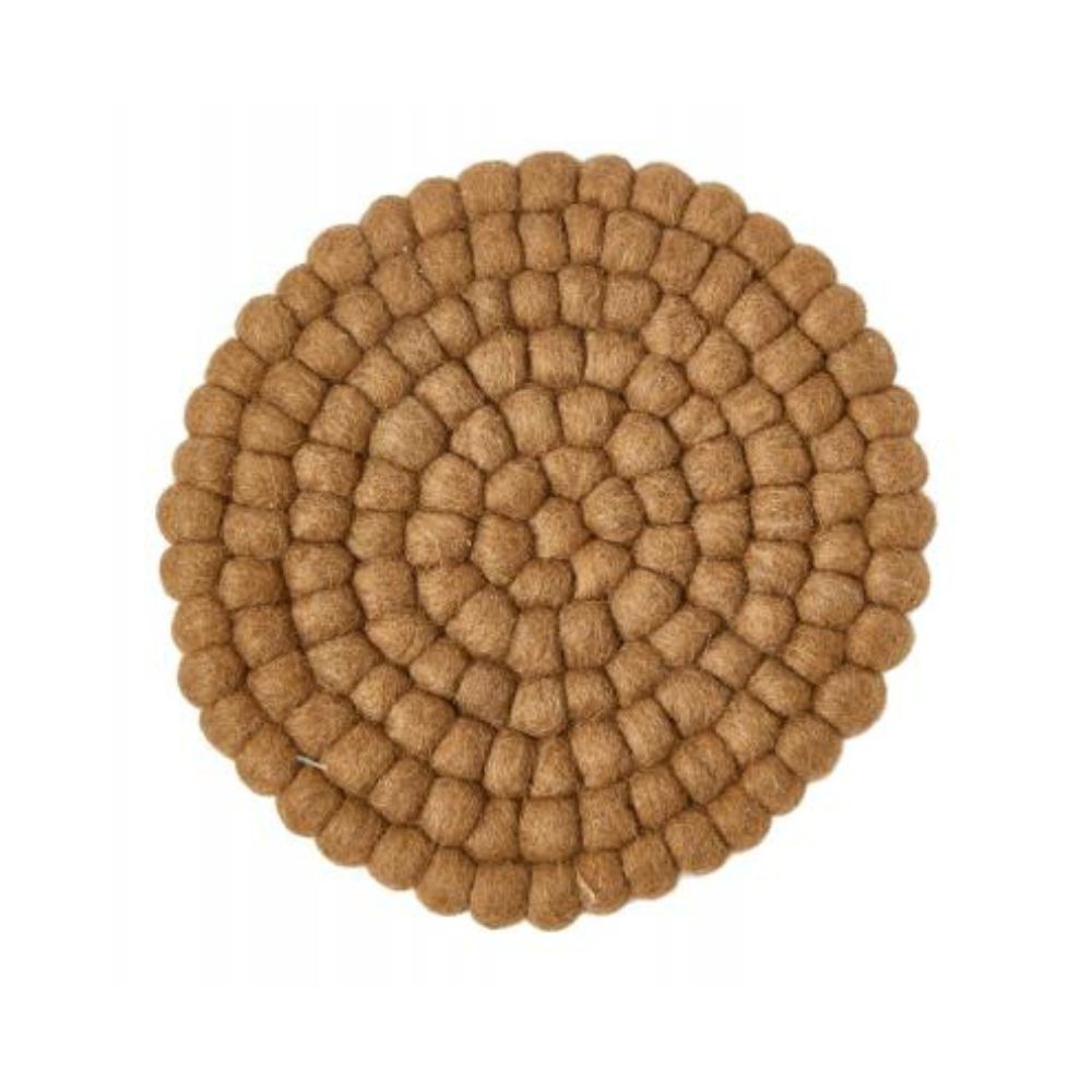 Platzset Mini-Punkte Wolle Ø20 cm Dunkelsand