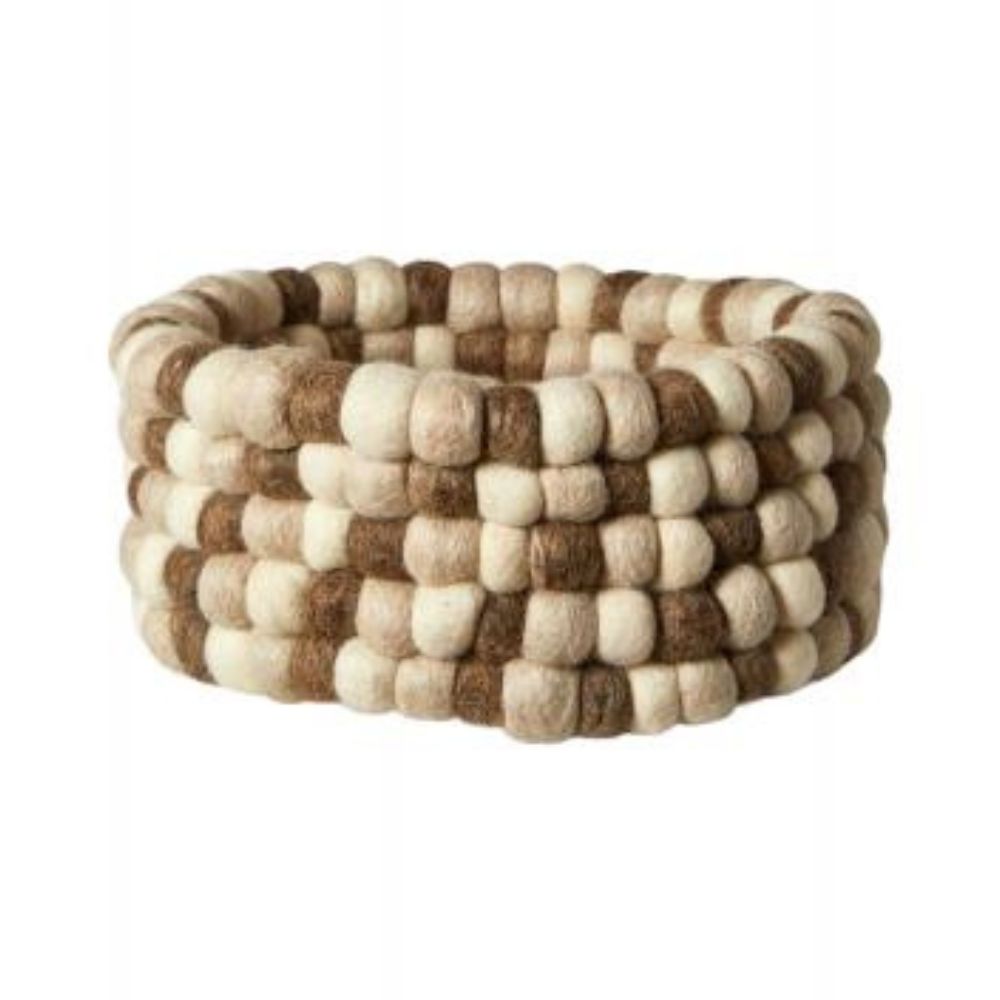 Brotkorb Ø25 cm Wolle mehrfarbig