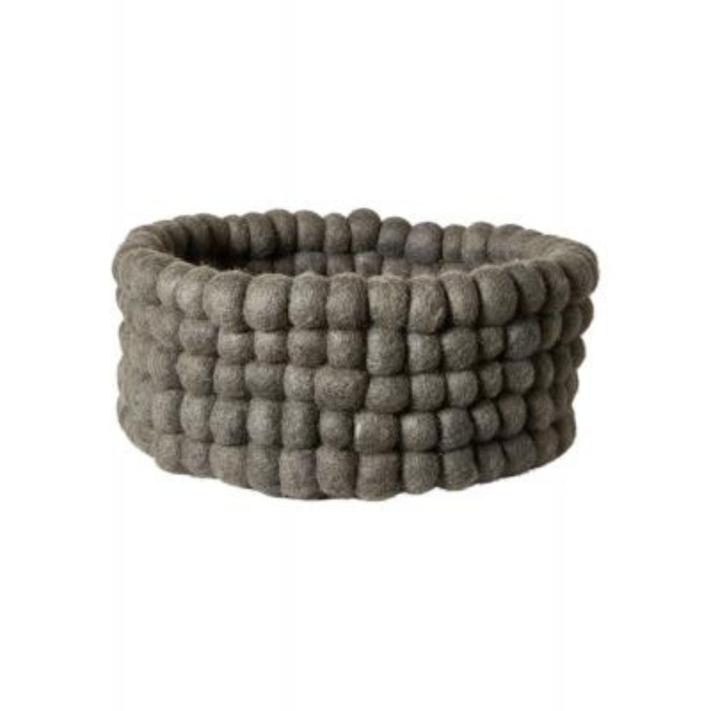 Brotkorb Ø25 cm Wolle dunkelgrau