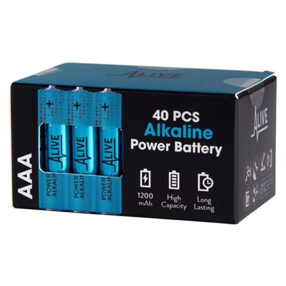 Alkaline-Batterien AAA – 40er-Packung
