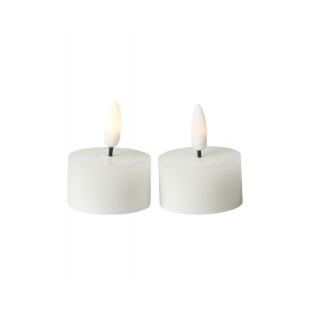 2 LED-Teelichter mit 3D-Flamme