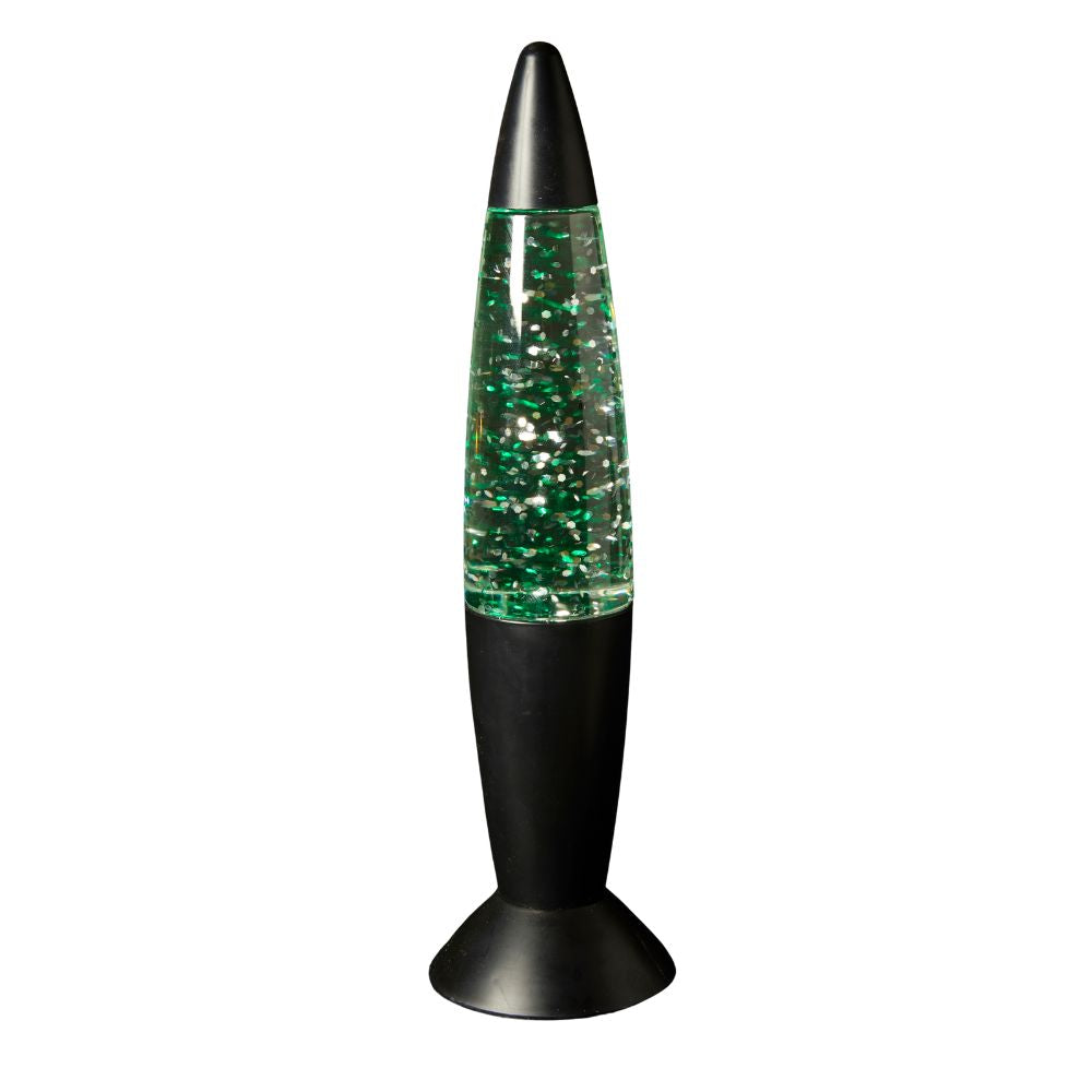 Glitzerlampe in Mattschwarz – 36 cm, batteriebetrieben
