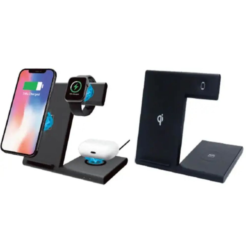 Kabelloses 3-in-1-Ladegerät für Mobilgeräte mit USB-C-Kabel
