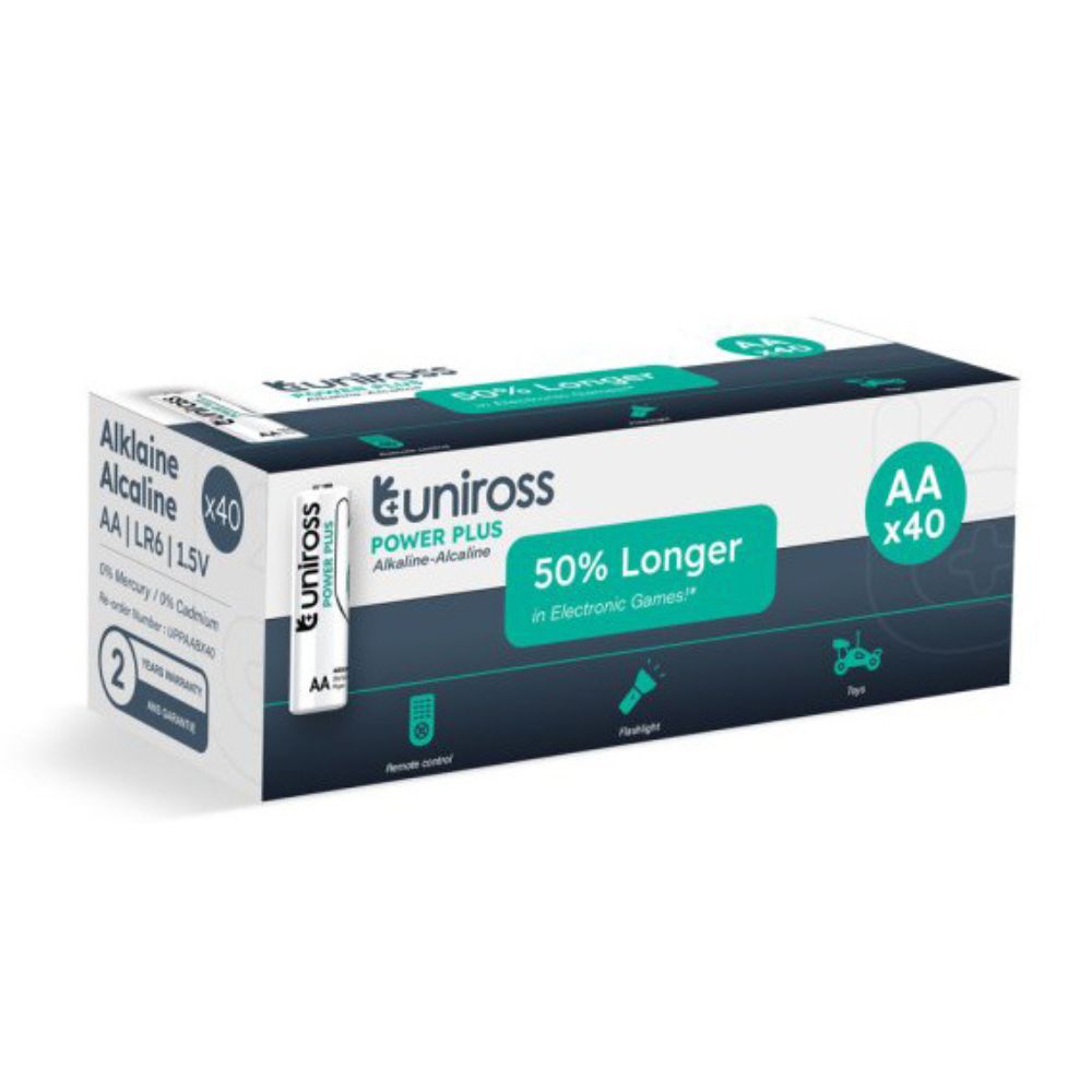 Uniross – AA-Batterien – 40er-Packung