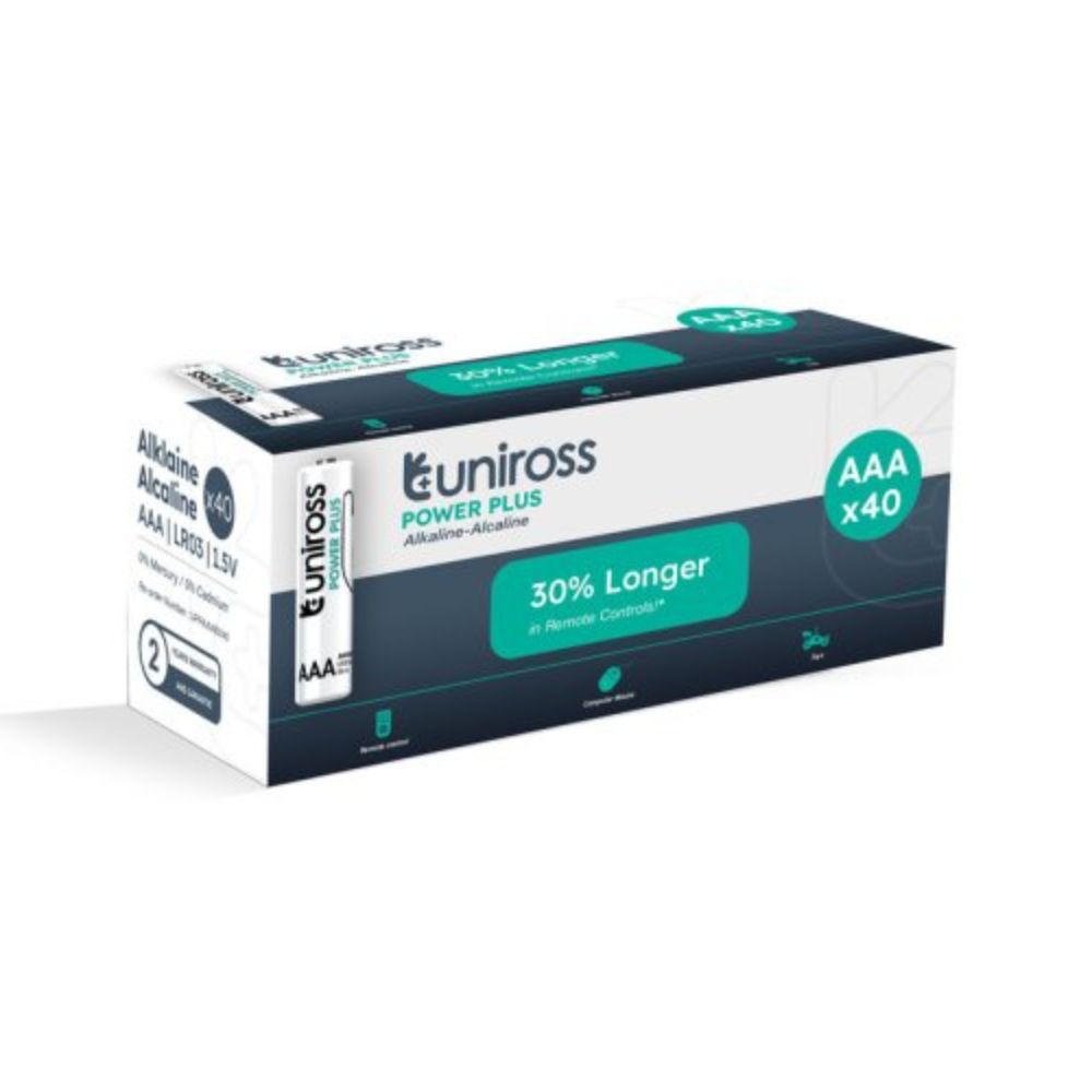 Uniross – AAA-Batterien – 40er-Packung