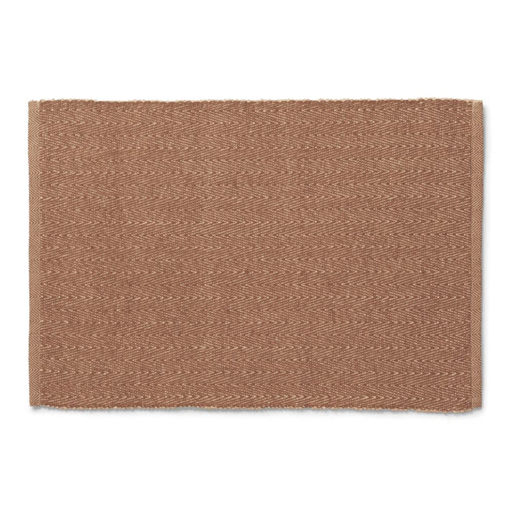 Lyngby Porzellan - Platzset mit Fischgrätmuster, 43 x 30 cm, braun