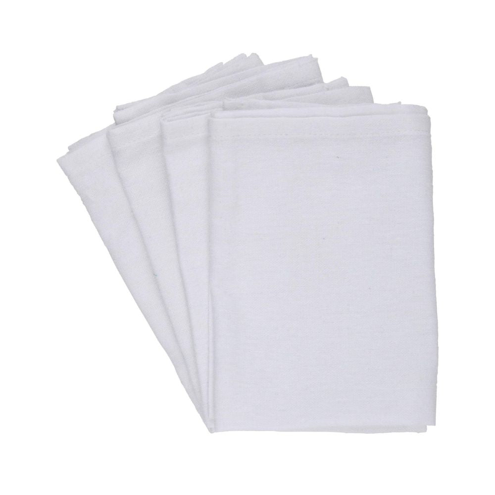 Mundservietten 4 Stk. - 35x35 cm 160 Gramm/m² weiß
