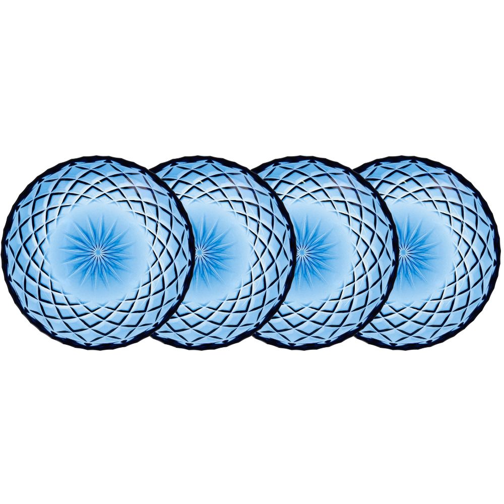 Lyngby Glass – Sorrento Schale, Durchmesser 16 cm, 4 Stück, Blau