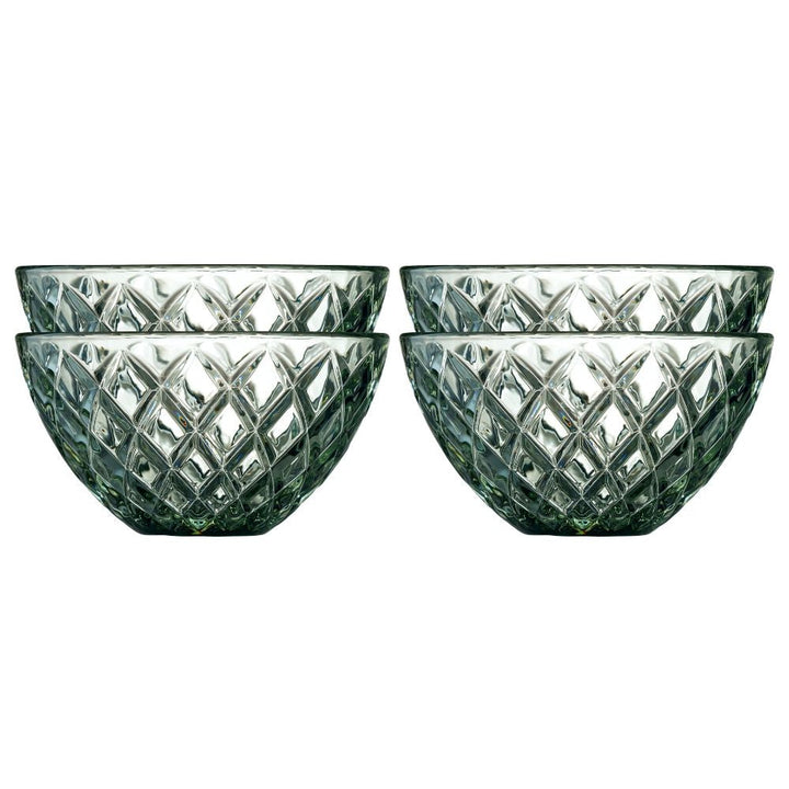 Lyngby – Glasschale „Sorrento“, Durchmesser 12 cm, 4 Stück, Grün