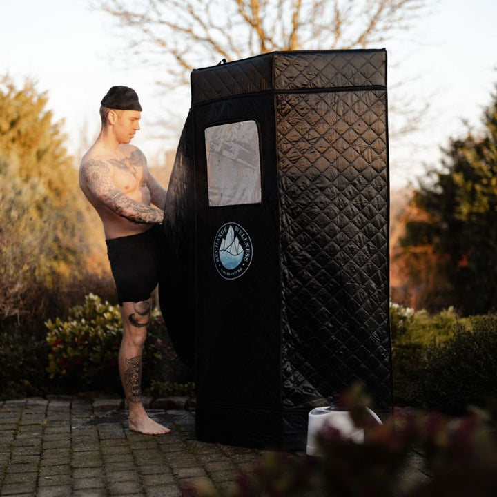 Dampfsauna schwarz 90x90x180 cm